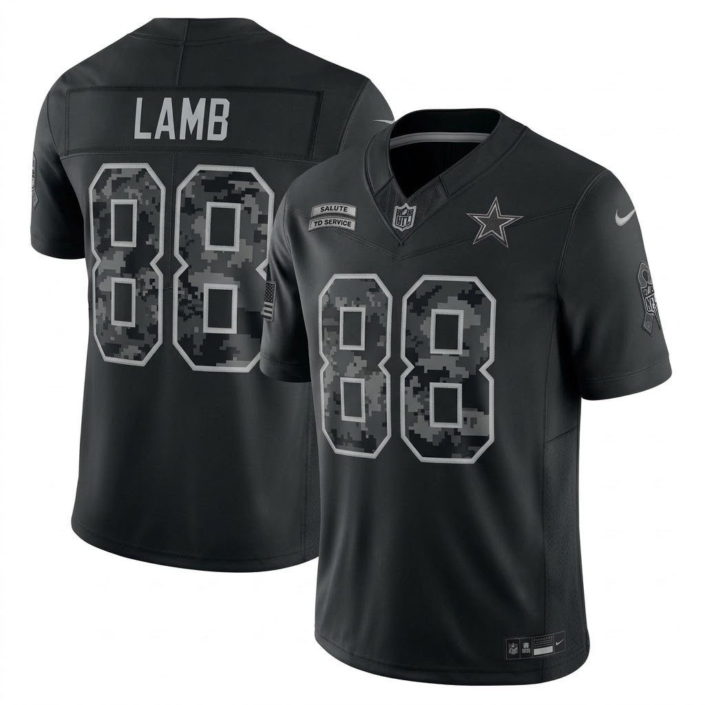 Dallas Cowboys 2026 Salute to Service Retired Player Stitched Limited Jersey - Black