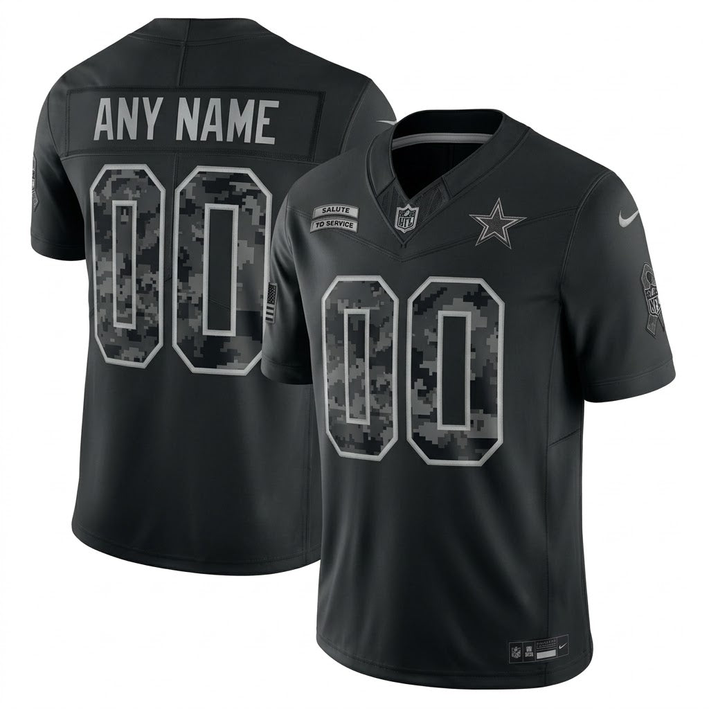Dallas Cowboys 2026 Salute to Service Retired Player Stitched Limited Jersey - Black
