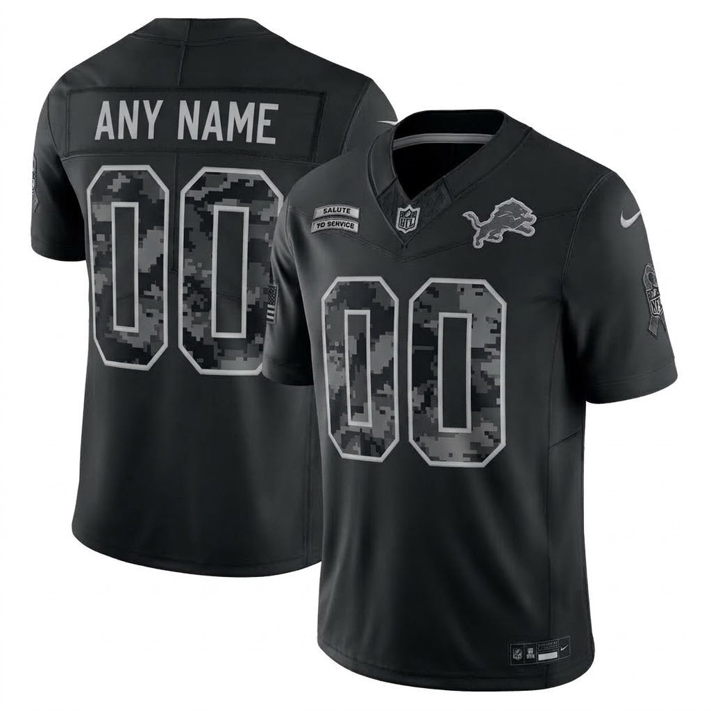 Detroit Lions 2026 Salute to Service Stitched Limited Jersey - Black