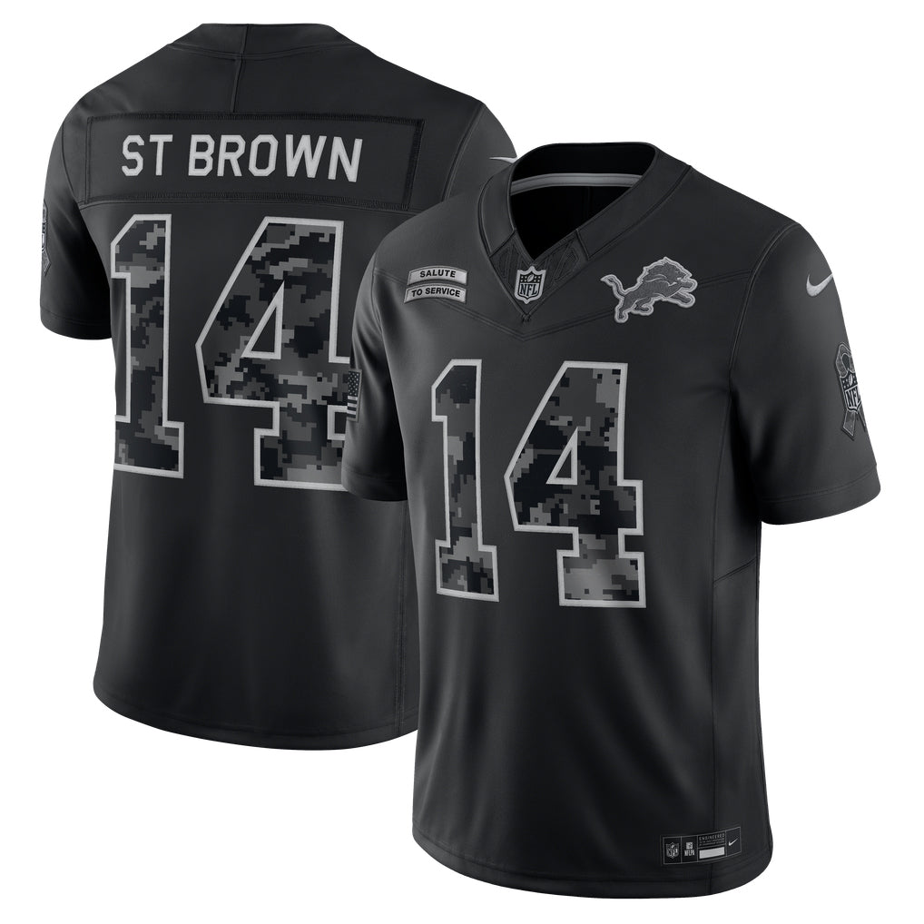 Detroit Lions 2026 Salute to Service Stitched Limited Jersey - Black