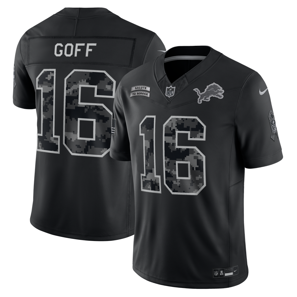 Detroit Lions 2026 Salute to Service Stitched Limited Jersey - Black