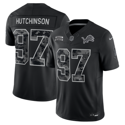Detroit Lions 2026 Salute to Service Stitched Limited Jersey - Black