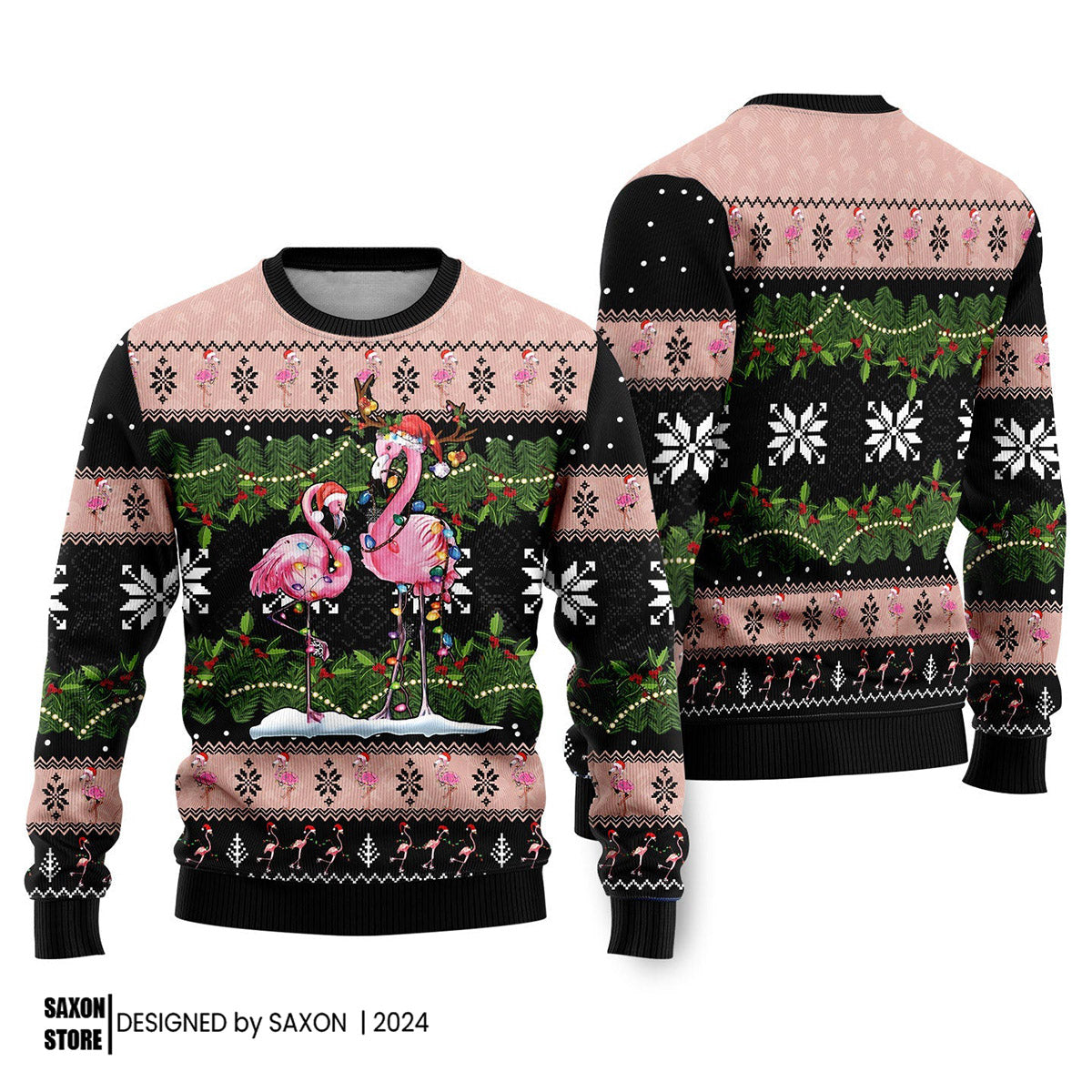 Flamingo Ugly Christmas Sweater