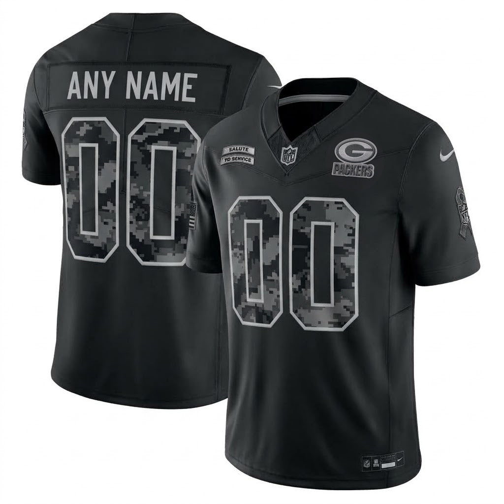 Green Bay Packers 2026 Salute to Service Stitched Limited Jersey - Black