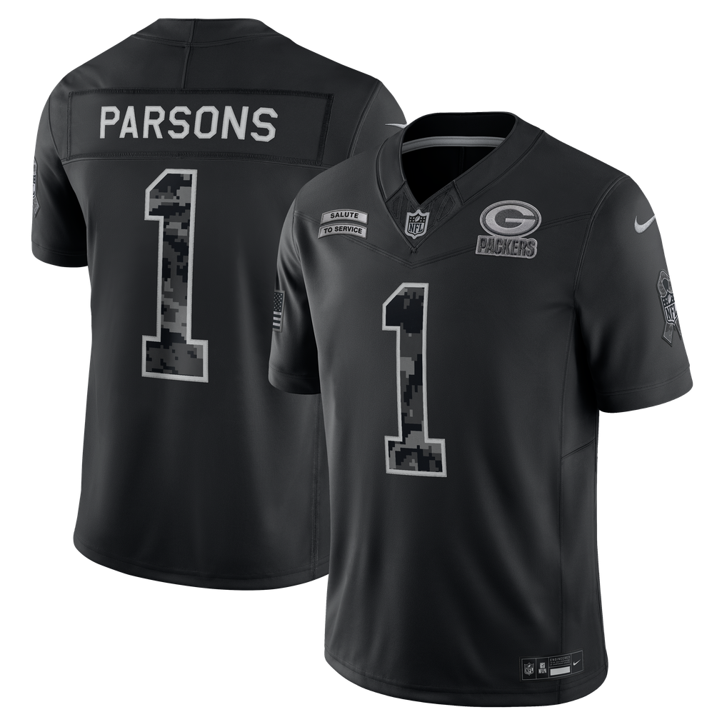 Green Bay Packers 2026 Salute to Service Stitched Limited Jersey - Black