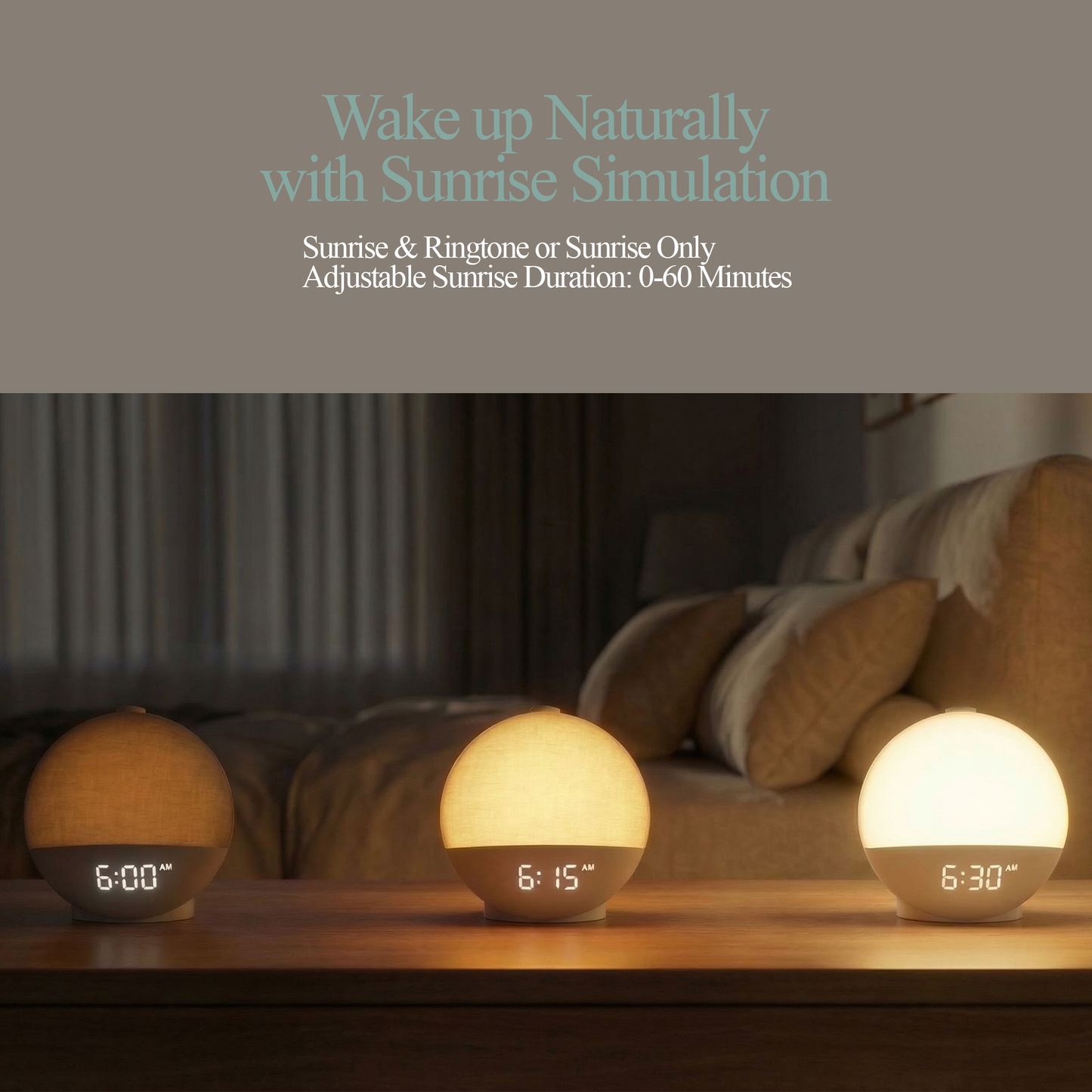 Hatch Alarm Clock Wake Up Light Sunrise Alarm Clock White Noise Sound Machine Bluetooth Speaker Color Night Light Bedroom