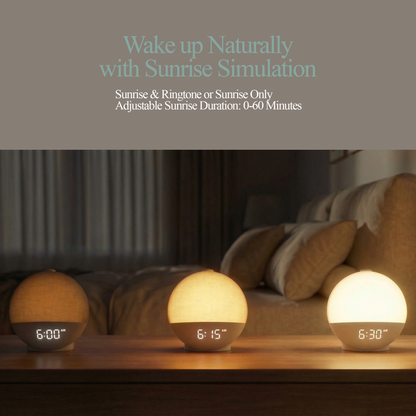 Hatch Alarm Clock Wake Up Light Sunrise Alarm Clock White Noise Sound Machine Bluetooth Speaker Color Night Light Bedroom