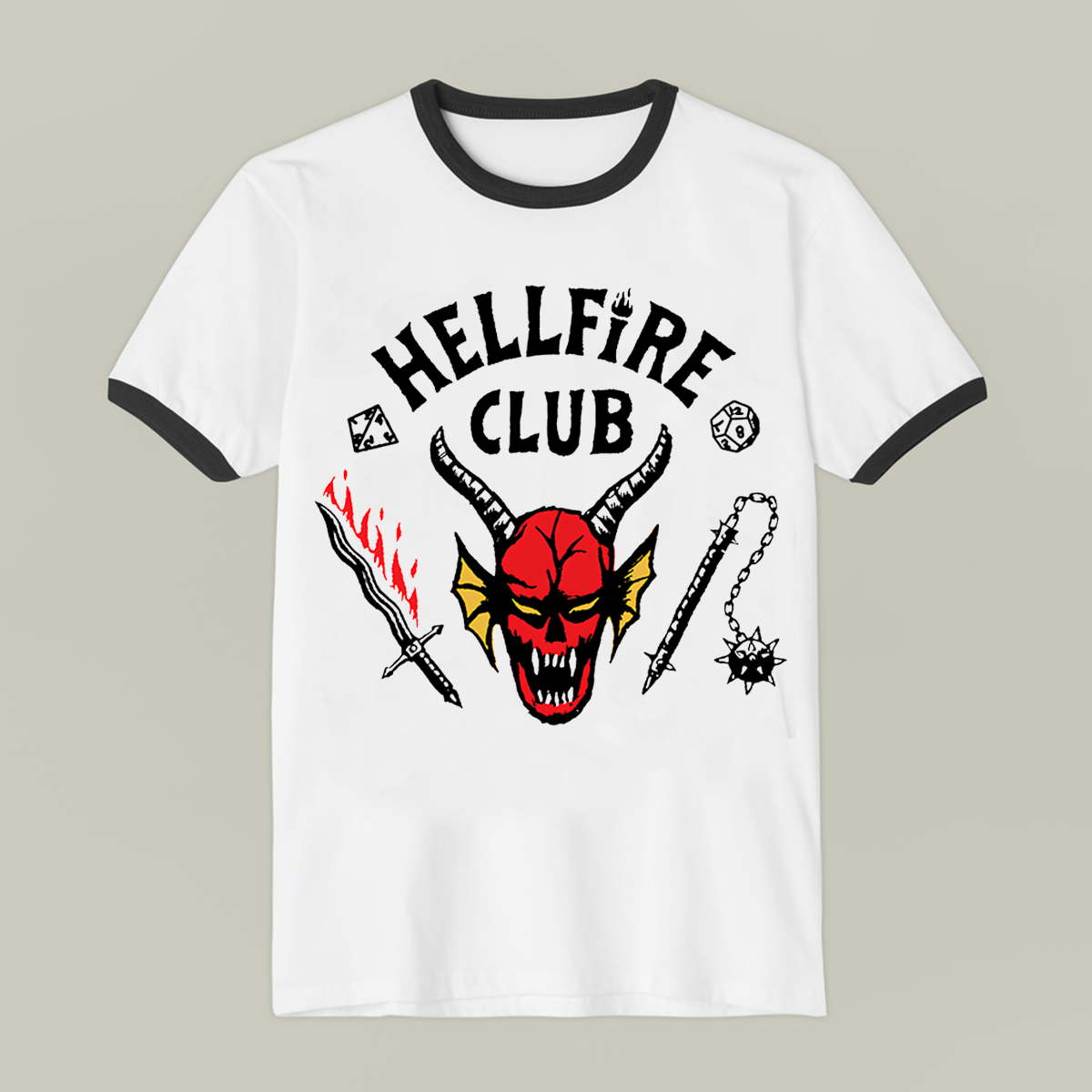 Hellfire Club Shirt Stranger Things Hellfire Club Ringer T-Shirt