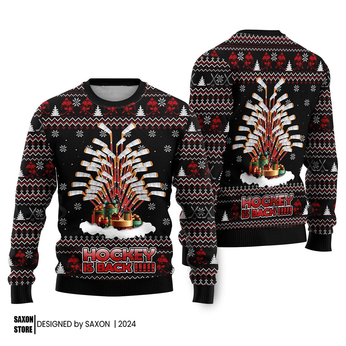 Hockey Is Back Ugly Christmas Sweater