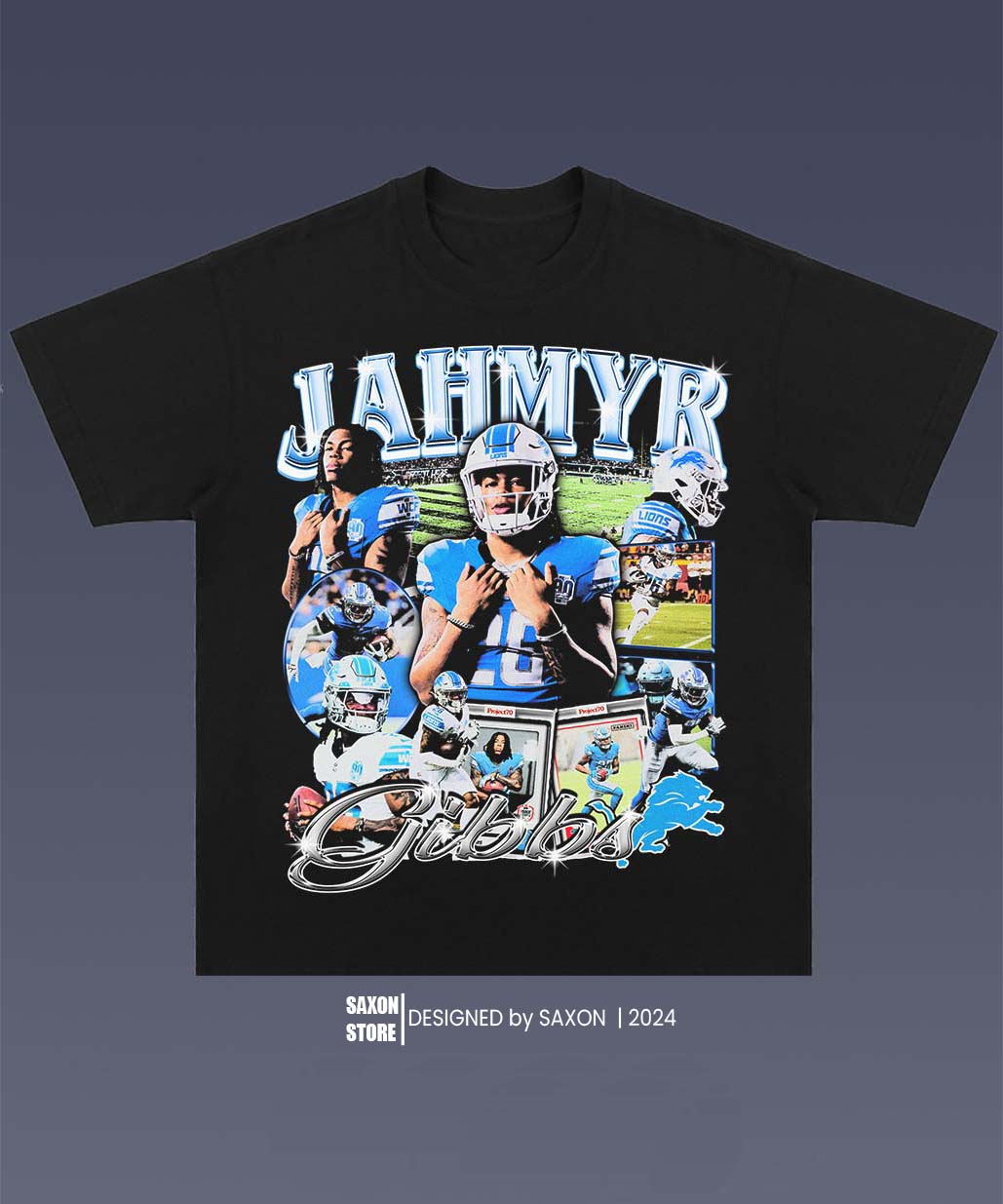 JAHMYR GIBBS 1.1 TEE - AMERICAN FOOTBALL GRAPHIC TEE
