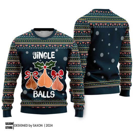 Jingle Balls Merry Christmas Funny Ugly Christmas Sweater