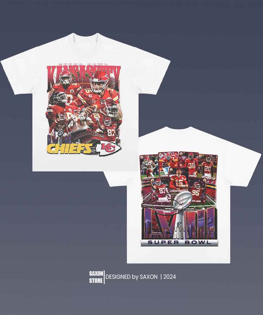 KC CHIEFS SUPER BOWL LVIII 1.0 TEE - AMERICAN FOOTBALL GRAPHIC TEE