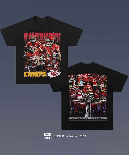 KC CHIEFS SUPER BOWL LVIII 1.0 TEE - AMERICAN FOOTBALL GRAPHIC TEE