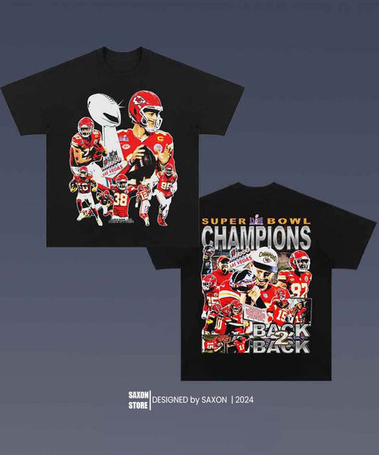KC CHIEFS SUPER BOWL LVIII 1.2 - AMERICAN FOOTBALL GRAPHIC TEE