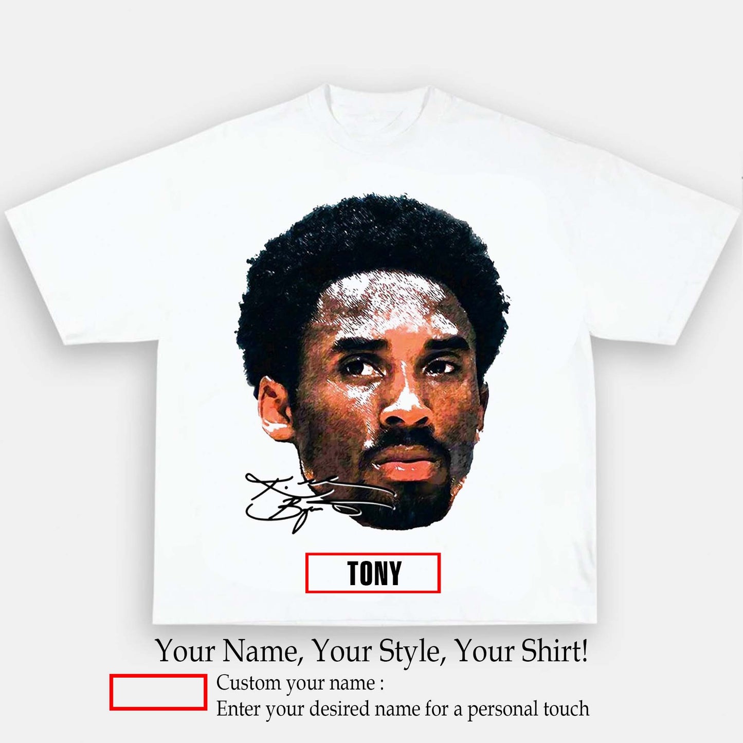 KOBE 2.82 BIG FACE GRAPHIC TEE | Personalize with Your Name