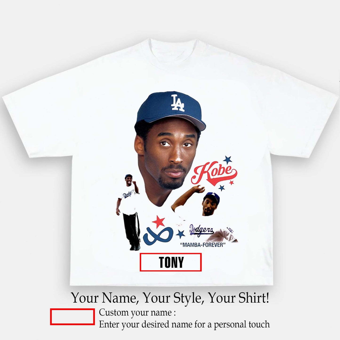 KOBE 3.30 BIG FACE GRAPHIC TEE | Personalize with Your Name