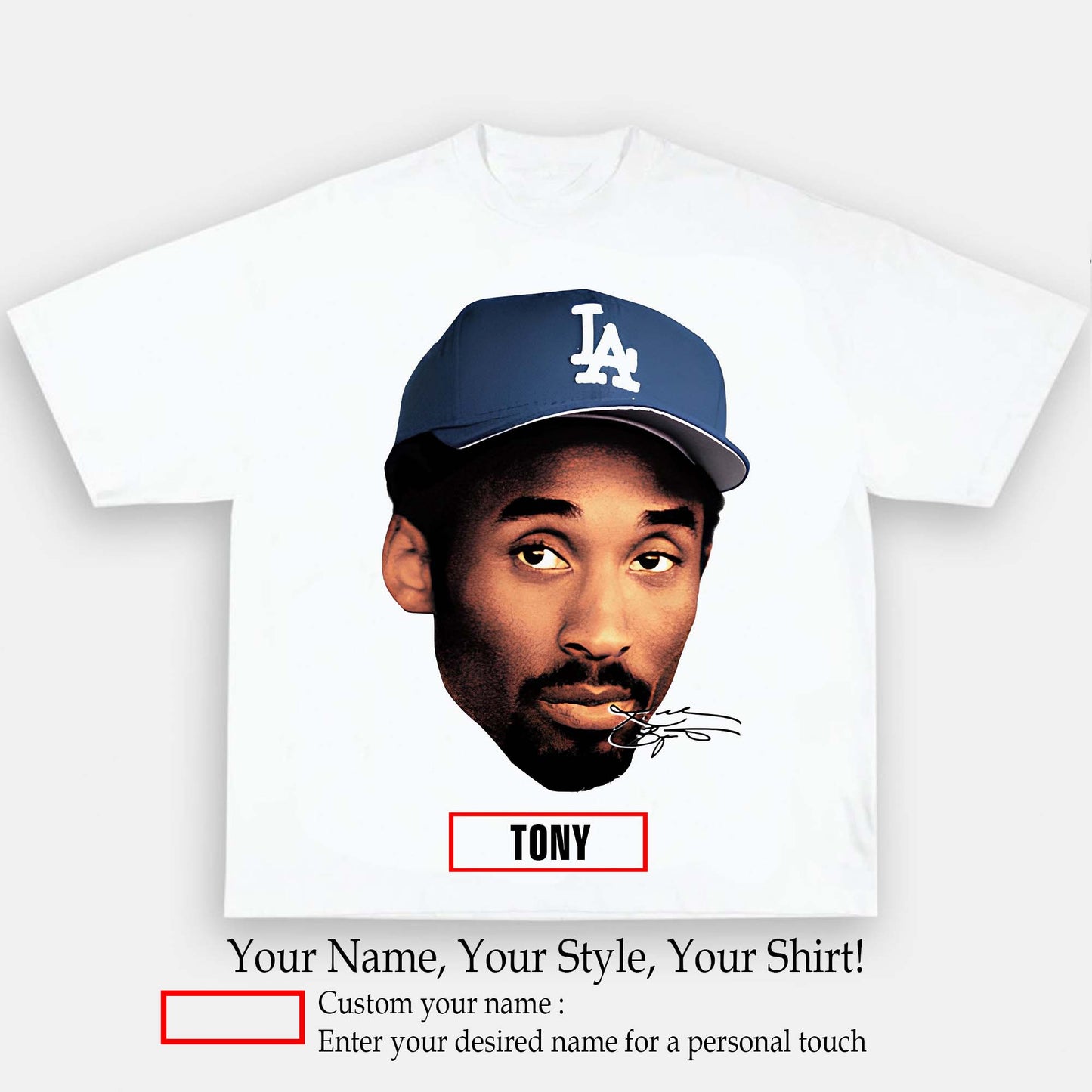 KOBE BIG FACE GRAPHIC TEE | Personalize with Your Name