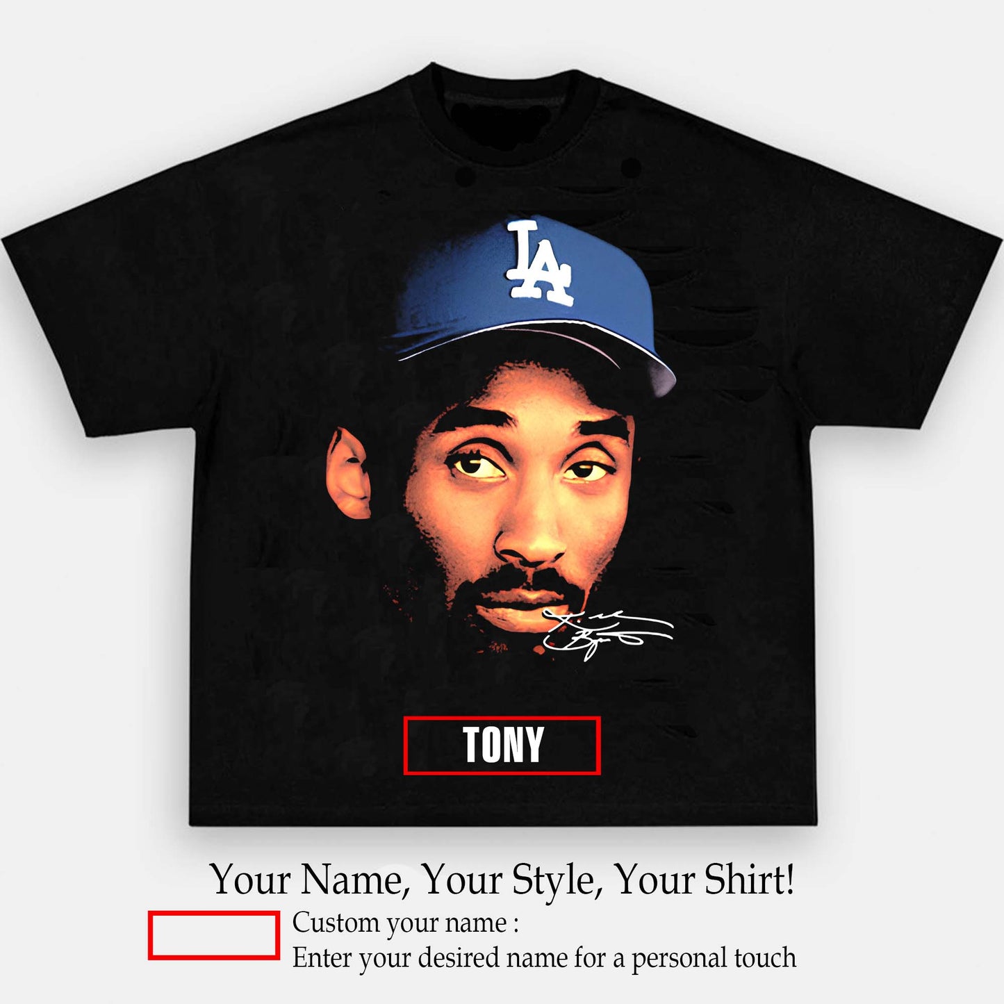 KOBE BIG FACE GRAPHIC TEE | Personalize with Your Name