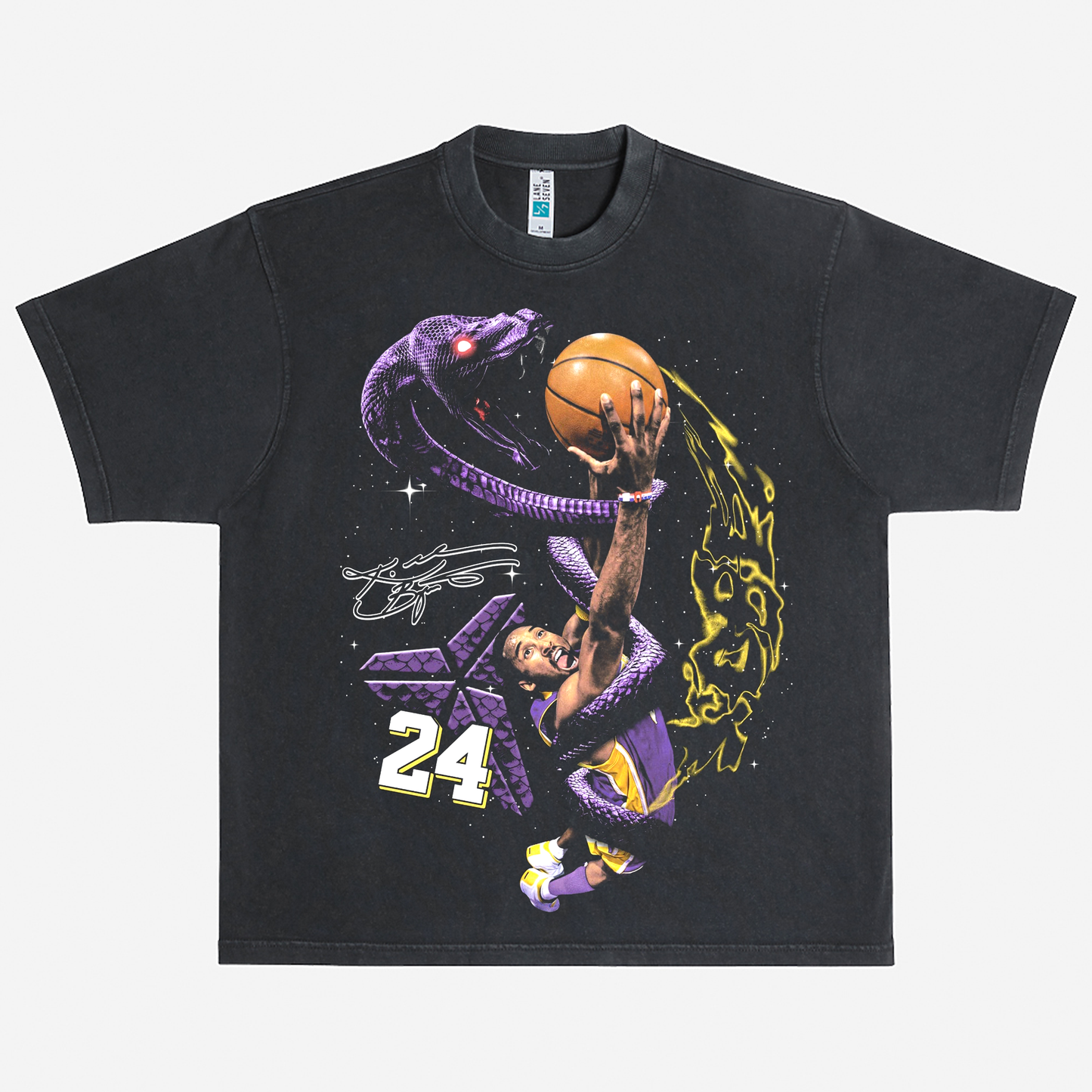 Kobe Bryant Black Mamba Heavyweight Graphic Tee Shirt
