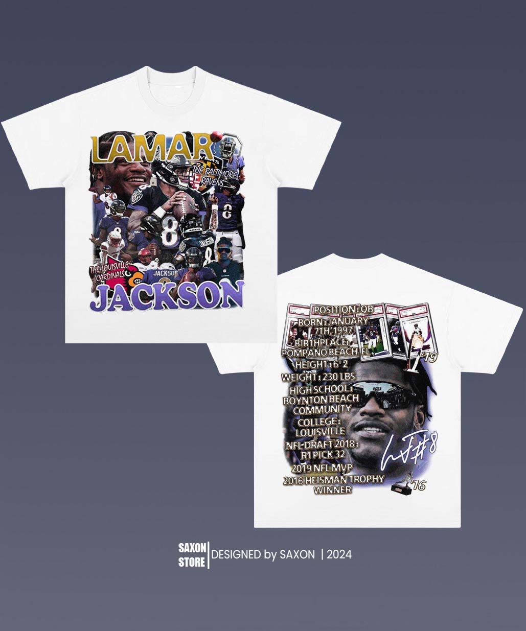 LAMAR JACKSON 1.0 TEE - AMERICAN FOOTBALL GRAPHIC TEE