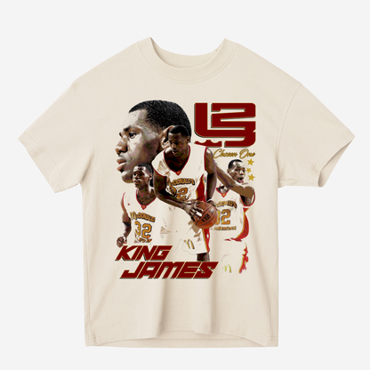 Lebron James 2003 All-American Game MVP Heavyweight Graphic Tee Shirt