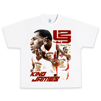 Lebron James 2003 All-American Game MVP Heavyweight Graphic Tee Shirt