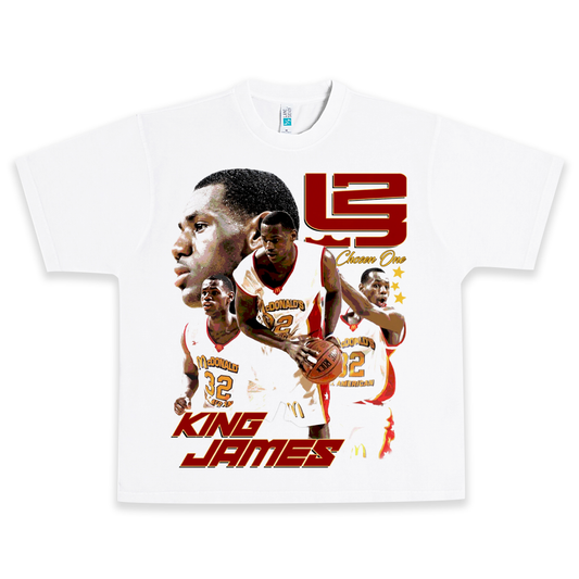 Lebron James 2003 All-American Game MVP Heavyweight Graphic Tee Shirt
