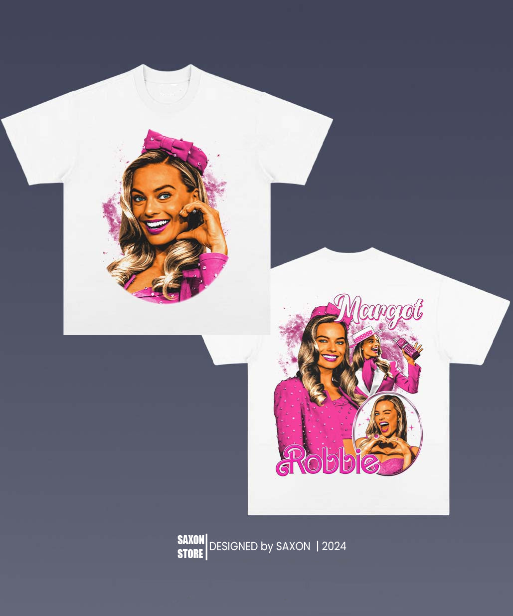 MARGOT ROBBIE TEE 1.0 BIG FACE GRAPHIC TEE