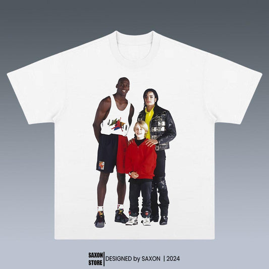 MICHAEL JORDAN-MICHAEL JACKSON-MACAULAY CULKIN GRAPHIC TEE