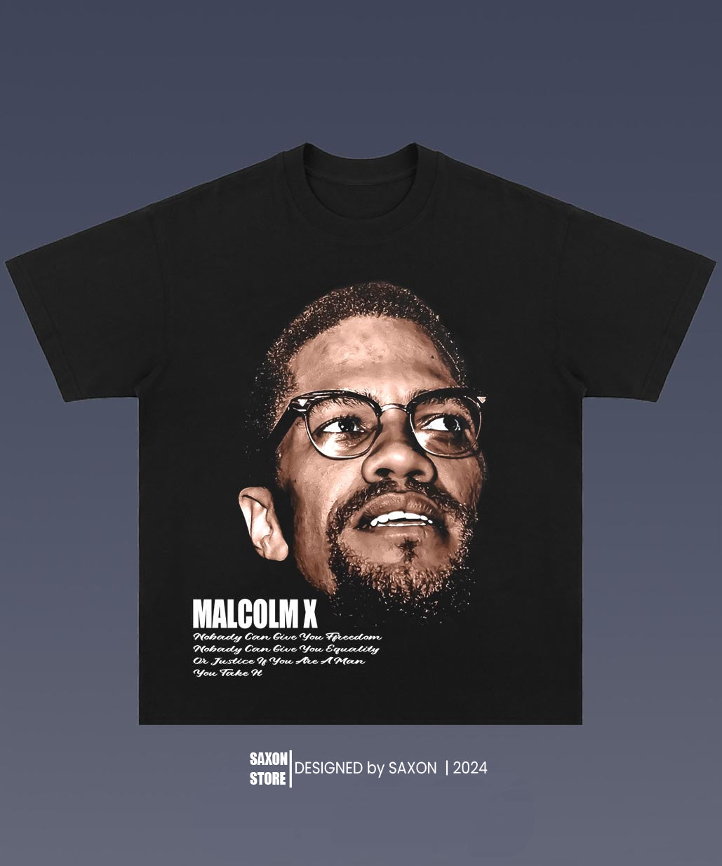 Malcolm X 1.7 BIG FACE GRAPHIC TEE