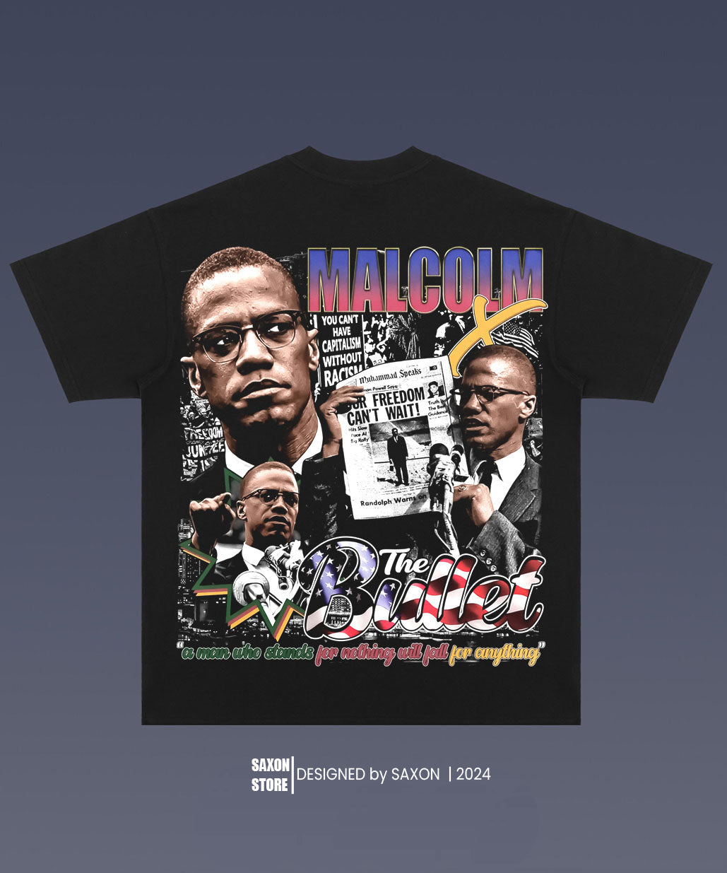 Malcolm X 1.7 BIG FACE GRAPHIC TEE