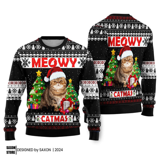 Meowy Ugly Christmas Sweater