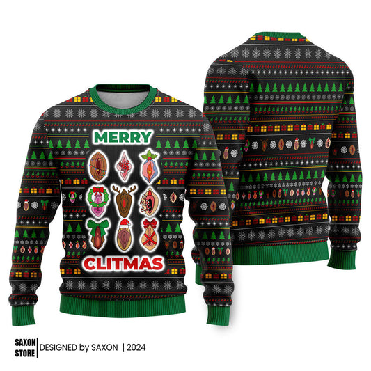 Merry Clitmas Funny Ugly Christmas Sweater