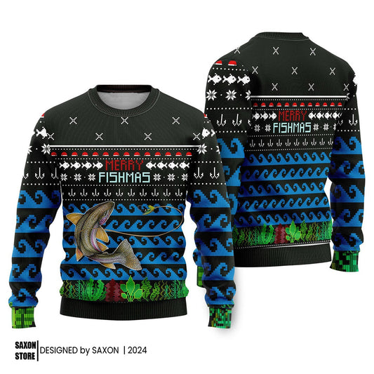 Merry Fishmas Ugly Christmas Sweater