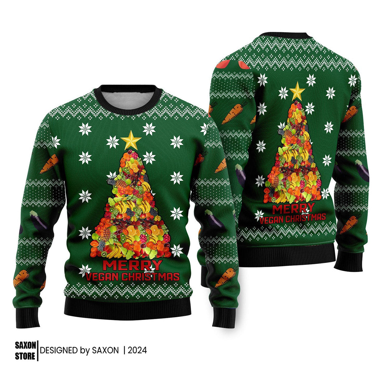 Merry Vegan Ugly Christmas Sweater