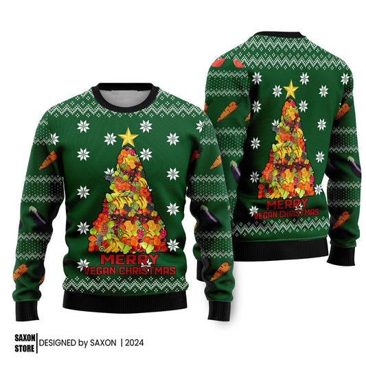 Merry Vegan Ugly Christmas Sweater