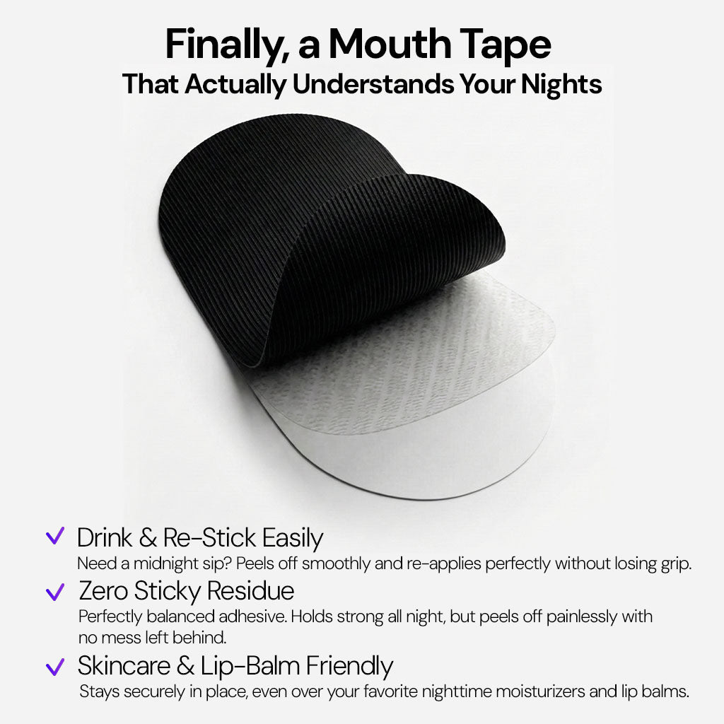 Saxon Anti-Snoring Mouth Tape for Sleep - Hypoallergenic Sleep Strips for Nose Breathing, 30 Count