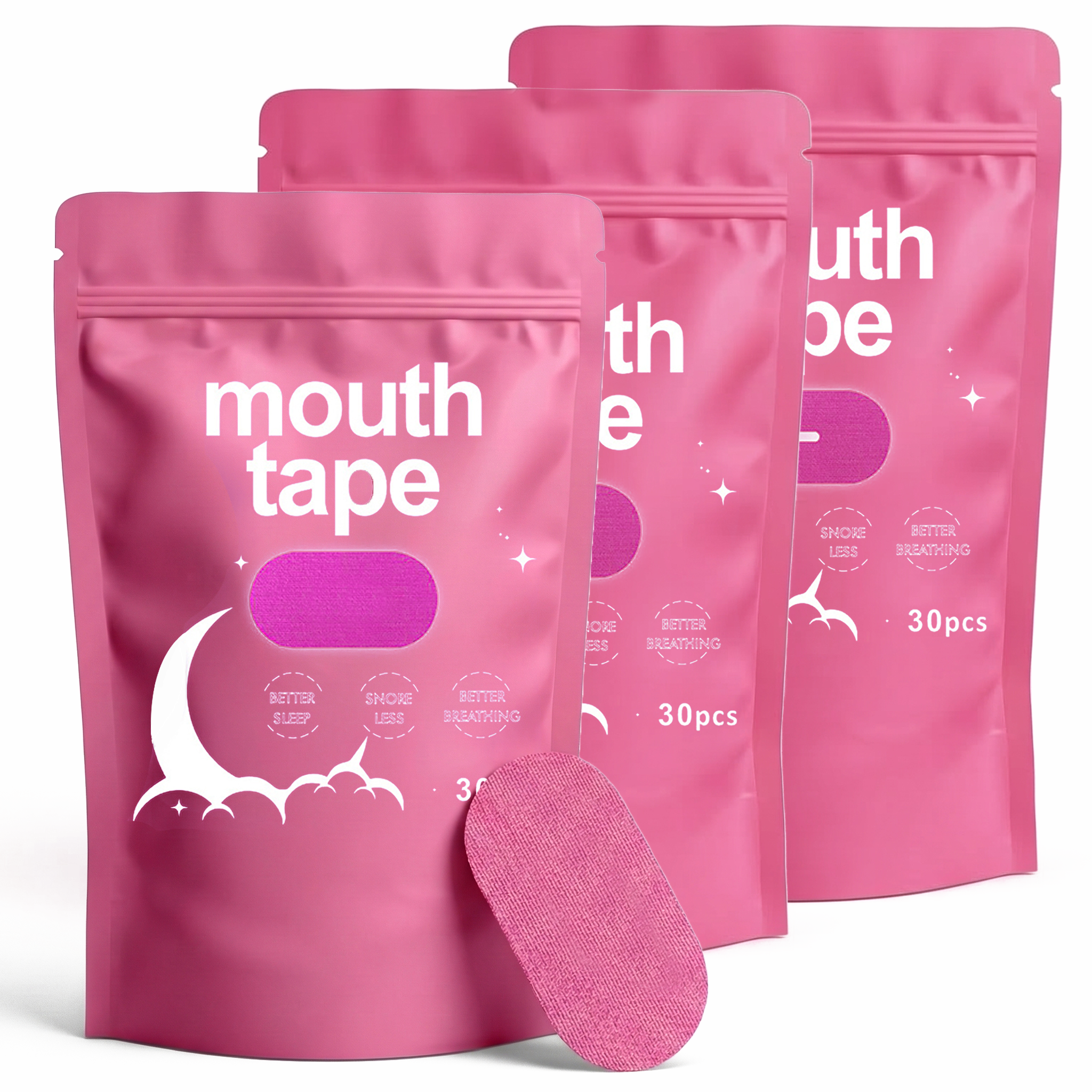 Saxon Premium Mouth Tape for Sleeping - Hypoallergenic Beauty Strips for Nose Breathing, 30 Count