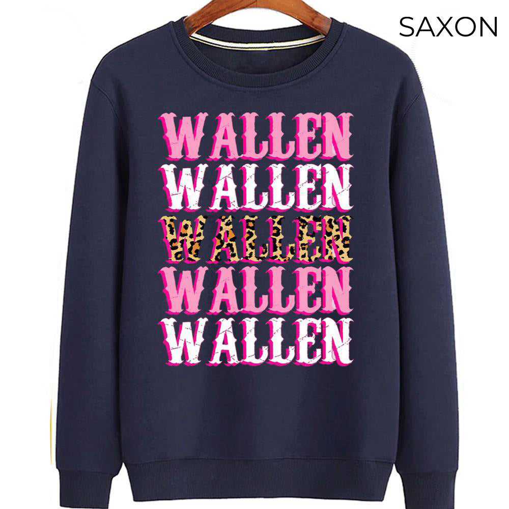 Wallen Sweatshirt, Wallen Western Graphic Tee, Country Music Shirt, Cowgirl Wallen Sweatshirt, Pink Leopard Wallen, Western Cowboy Tee Sweater And Sweatshirt Young-sized, Shirt Match SNK 2