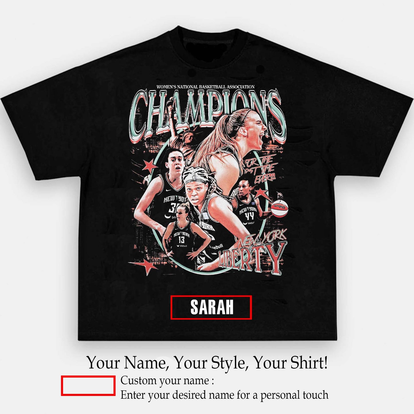 New York Liberty Championship Tee | Personalize with Your Name