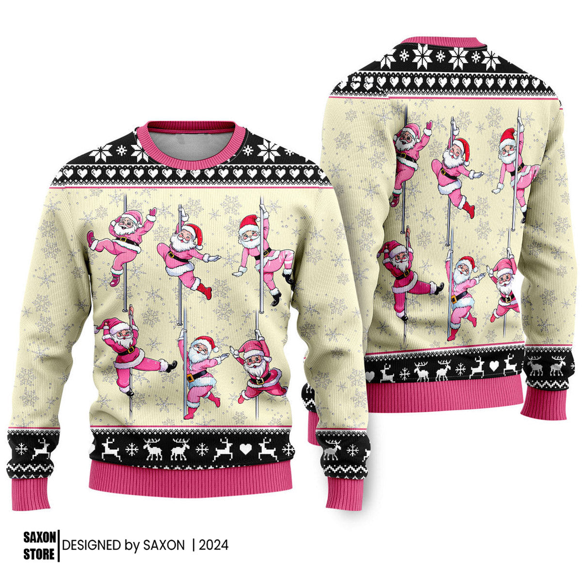 North Pole Dancer Santa Funny Ugly Christmas Sweater