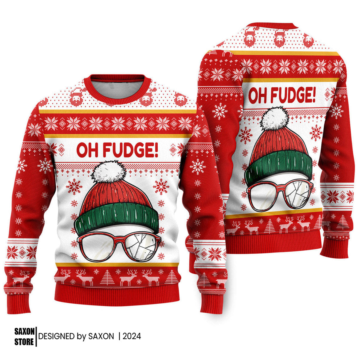 Oh Fudge! Funny Ugly Christmas Sweater