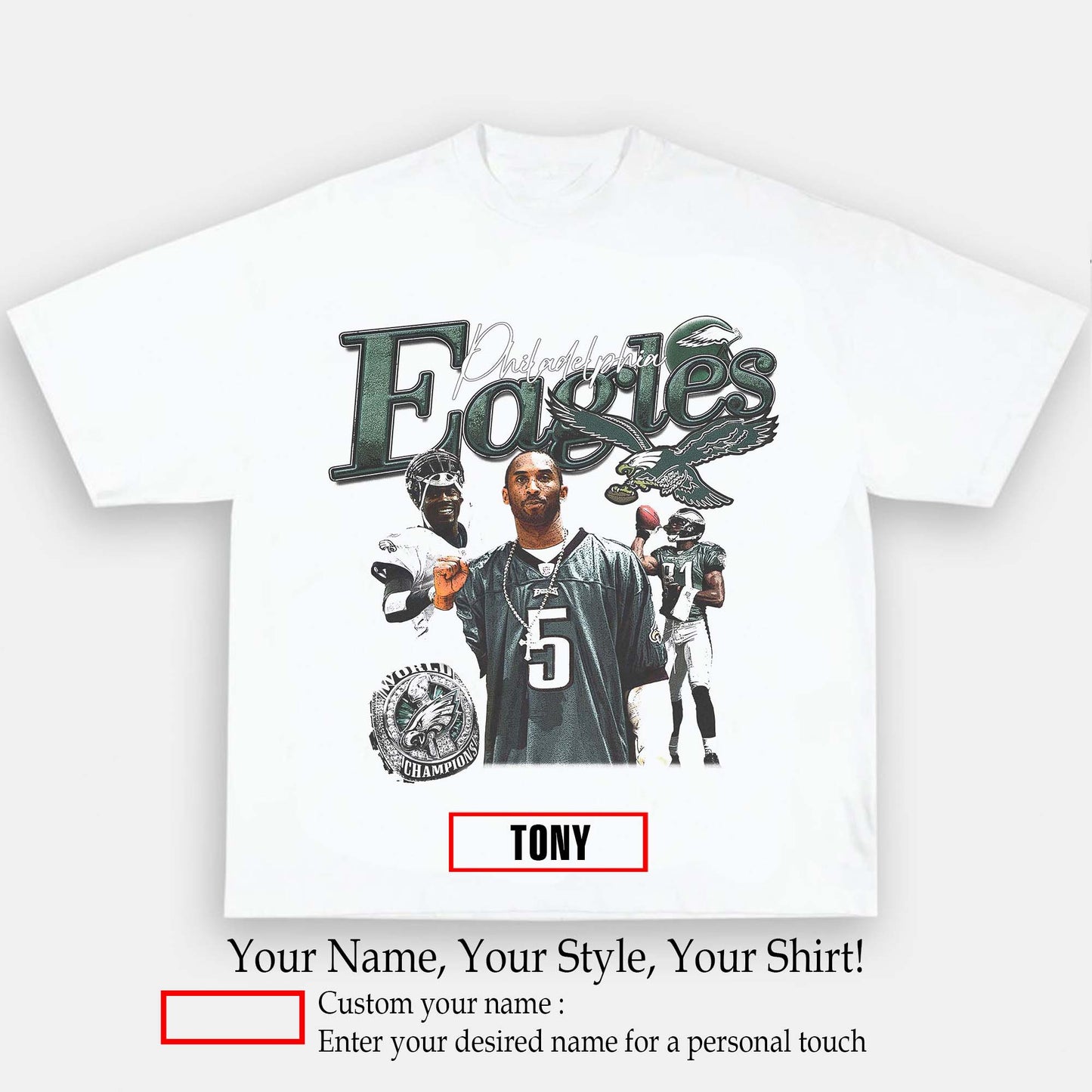 Philadelphia Eagles Tee | Personalize with Your Name