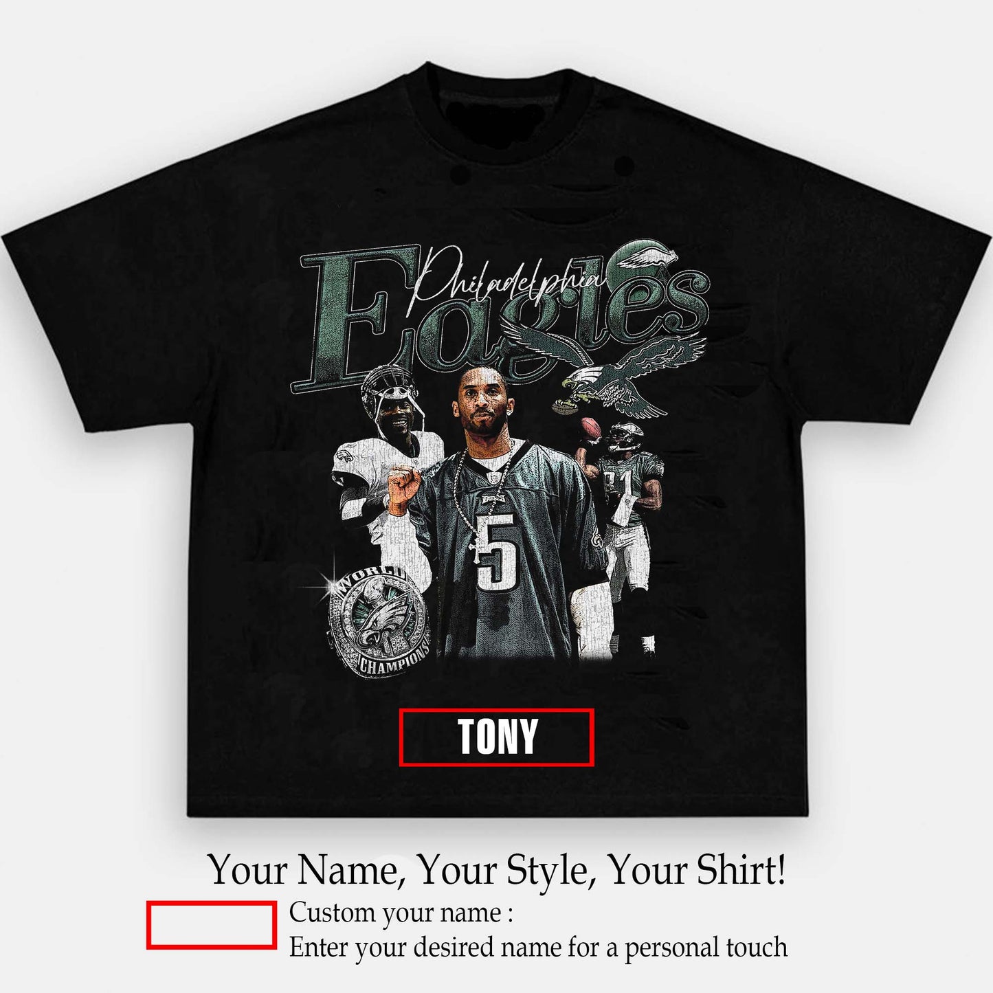 Philadelphia Eagles Tee | Personalize with Your Name