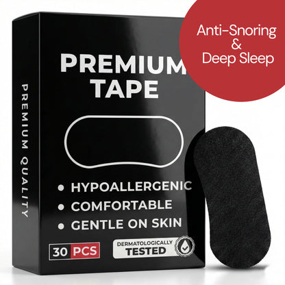 Saxon Anti-Snoring Mouth Tape for Sleep - Hypoallergenic Sleep Strips for Nose Breathing, 30 Count