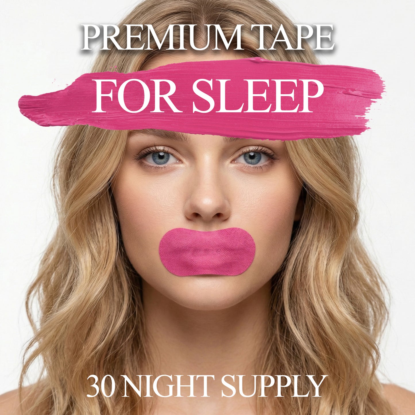Saxon Premium Mouth Tape for Sleeping - Hypoallergenic Beauty Strips for Nose Breathing, 30 Count