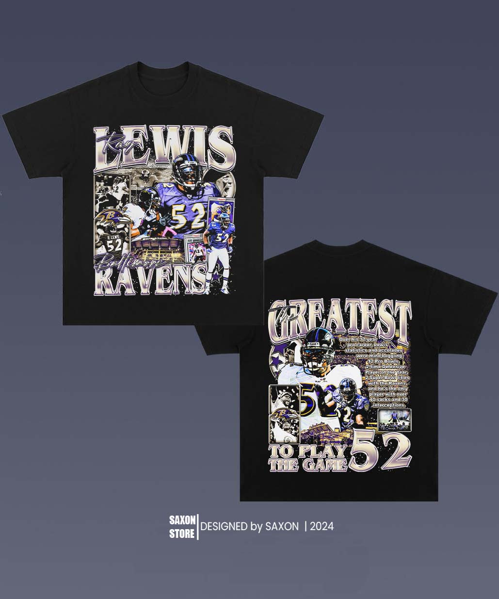 RAY LEWIS 1.0 TEE - AMERICAN FOOTBALL GRAPHIC TEE