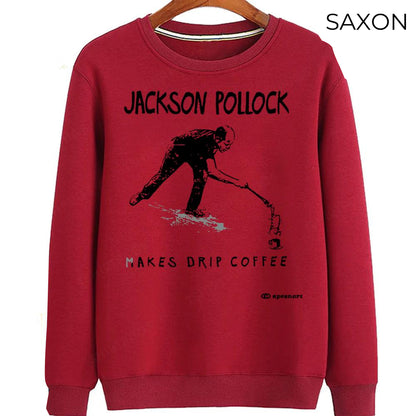 Jackson pollock t-shirt, abstract expressionist, art, coffee, tee, geeky, art history tee, coffee fan, funny graphic tee, artsy shirt, s-2xl Sweater And Sweatshirt Young-sized, TSdes