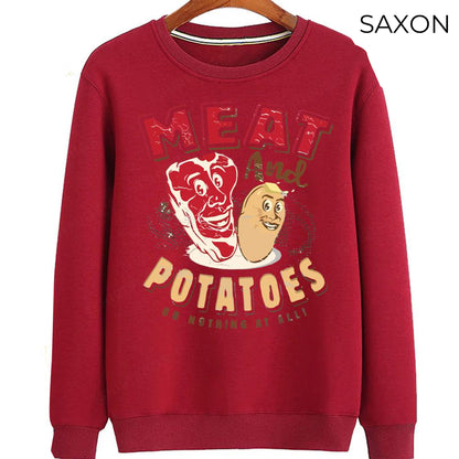 Meat and potatoes, meat eaters, t-shirt, for meat and potato person, meat fan, meat graphic, funny graphic tee, lowbrow, hate veggies. s-4xl Sweater And Sweatshirt Young-sized, Shirt Match SNK 2