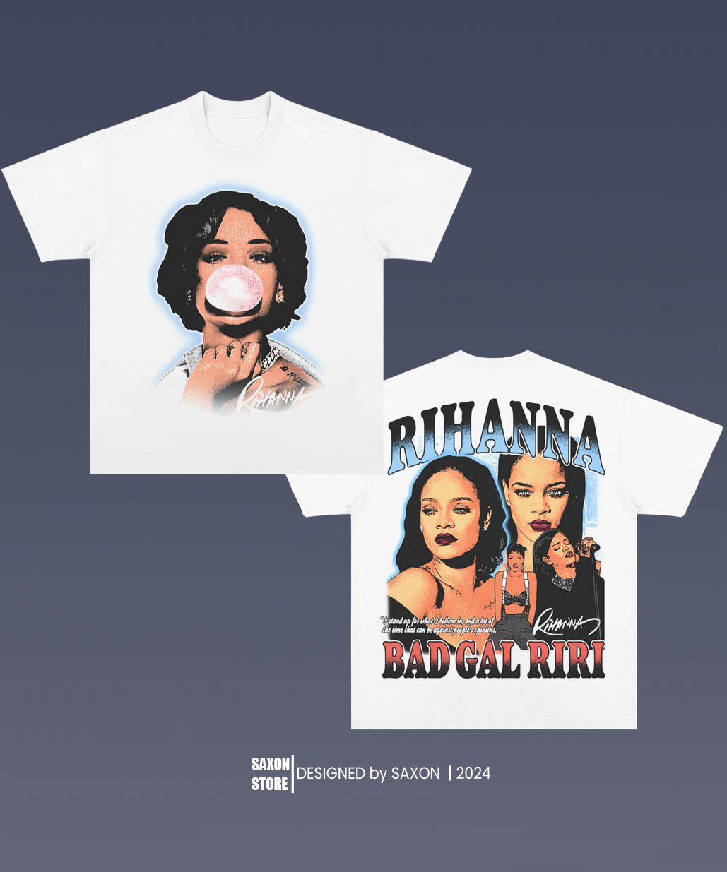 Rihanna 1.10 BIG FACE GRAPHIC TEE